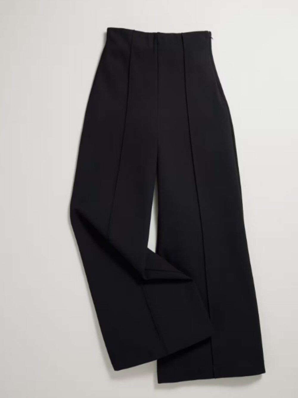 Quince Ultra-Stretch Ponte Flare Leg Pants-Black-XL-Inseam 32
